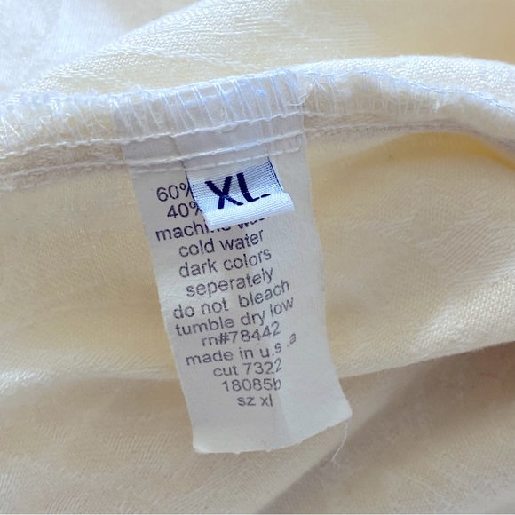 Soft Surroundings Button Front Long Sleeve Tunic Top XL Tencel Rayon Cut 7322 - Picture 4 of 10